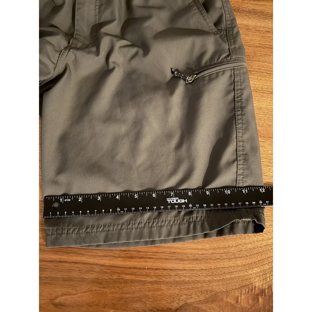 Wrangler Mens Outdoor Cargo Shorts Dark Olive Stretch Hiking Fishing Elastic 36